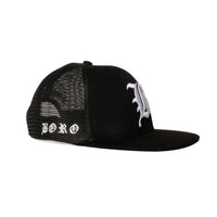 "B" Mesh Snapback - Black