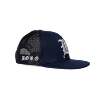 "B" Mesh Snapback - Blue